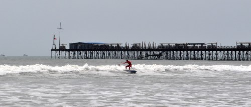 Mein erstes Mal auf dem Surfbrett.